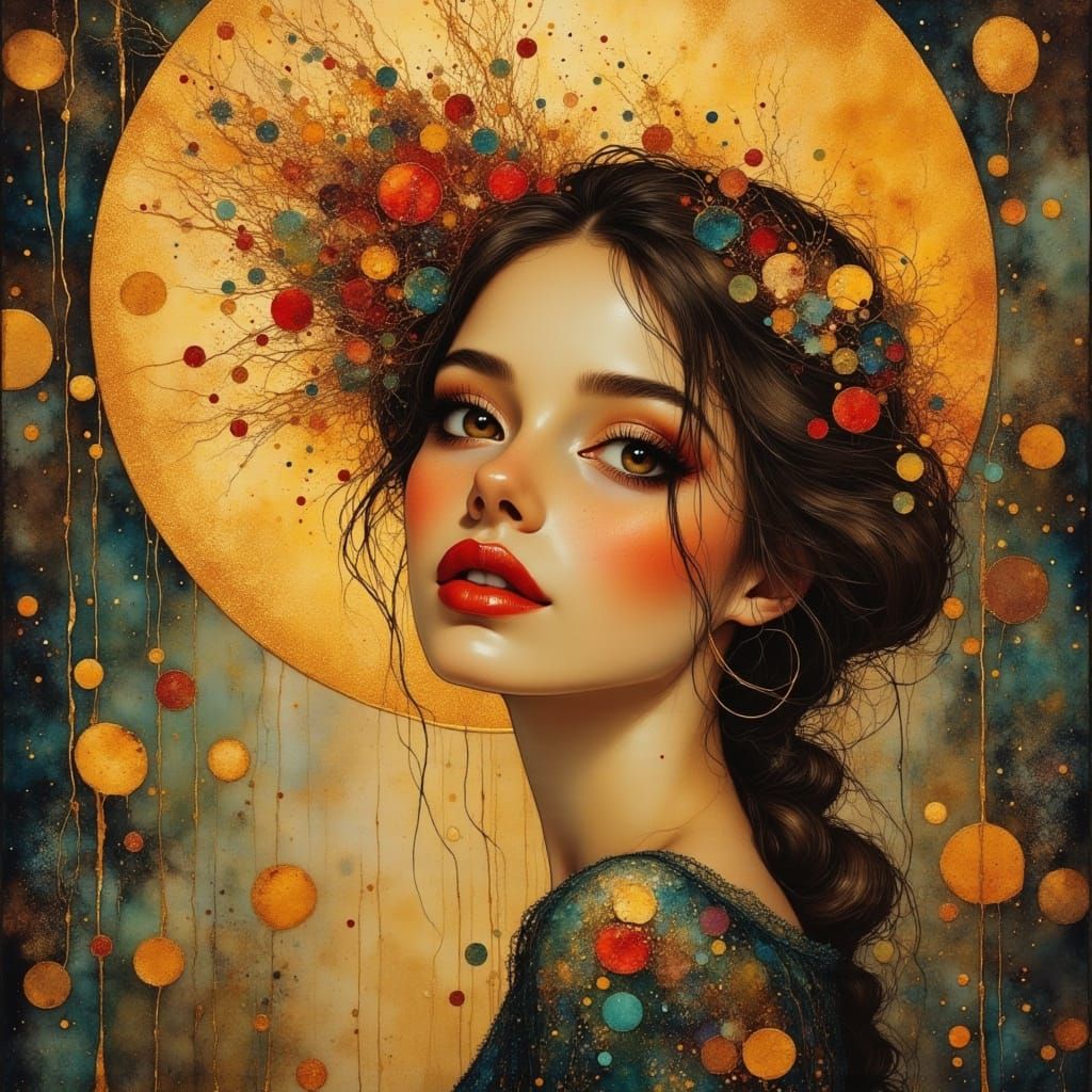 Ethereal Portrait in a Golden Glow