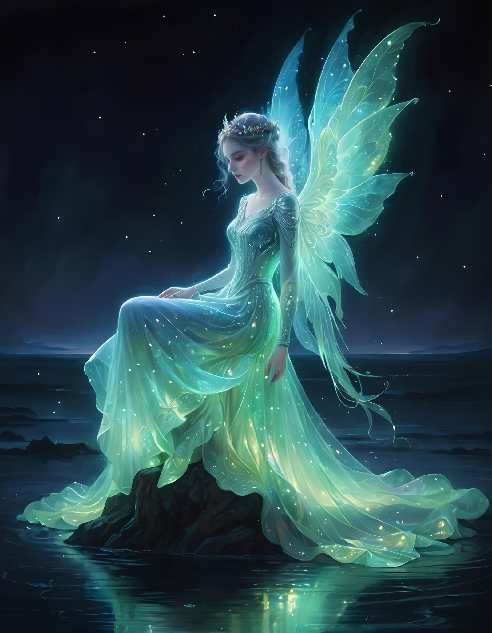 Ethereal Fantasy Portrait in Soft Painting Style