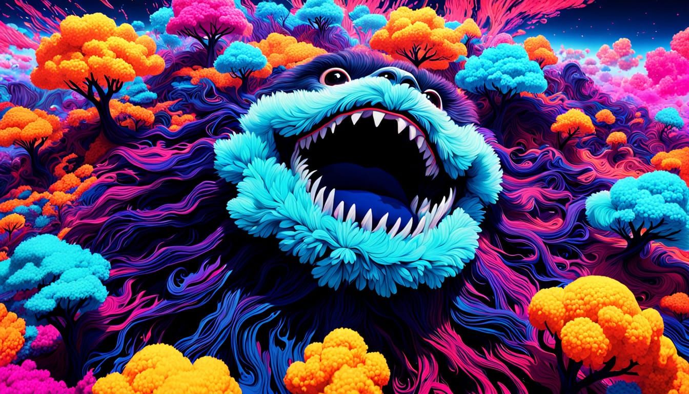 Vibrant Psychedelic Futurism