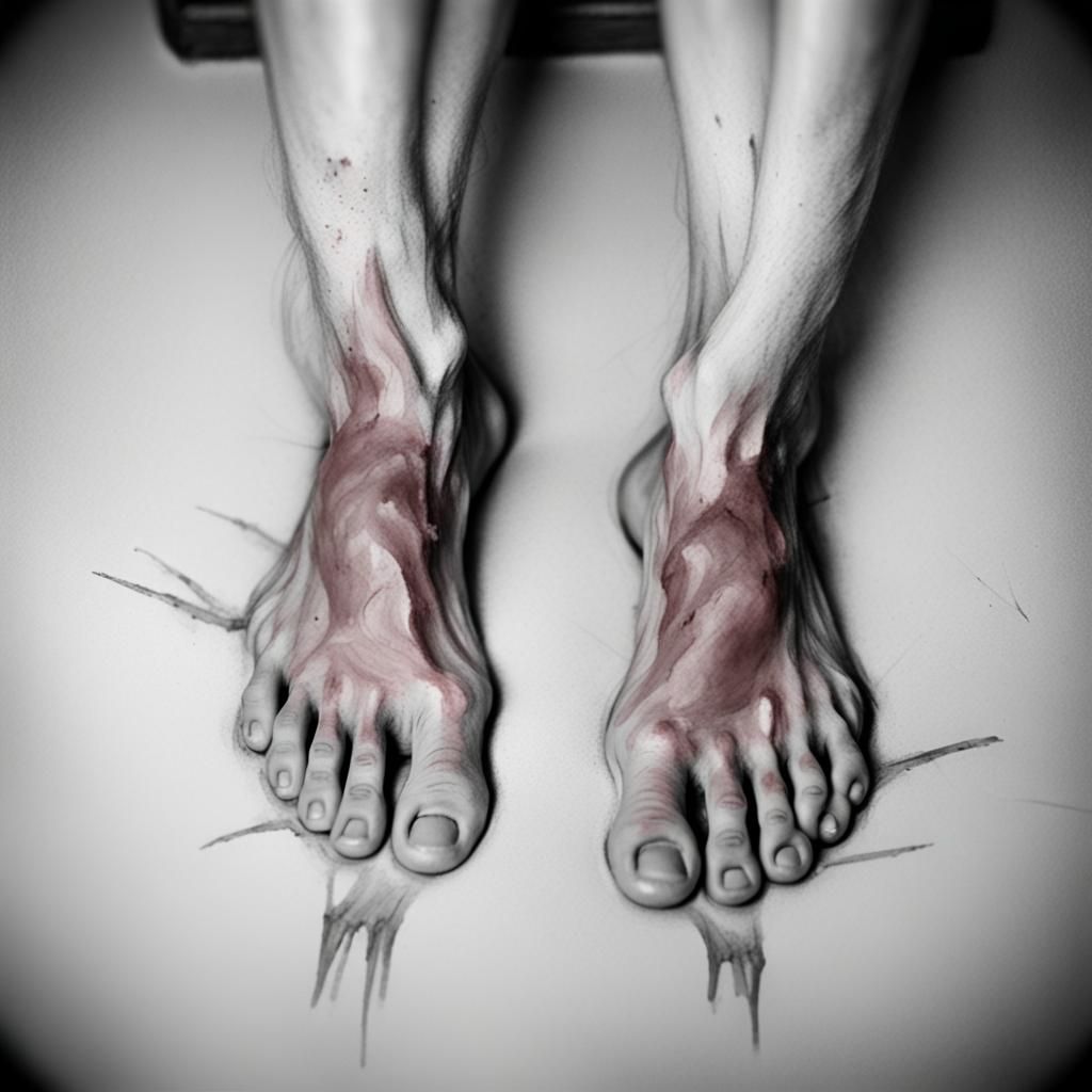 sorrowful scare emphasizing the pain of betrayal through harsh lig...