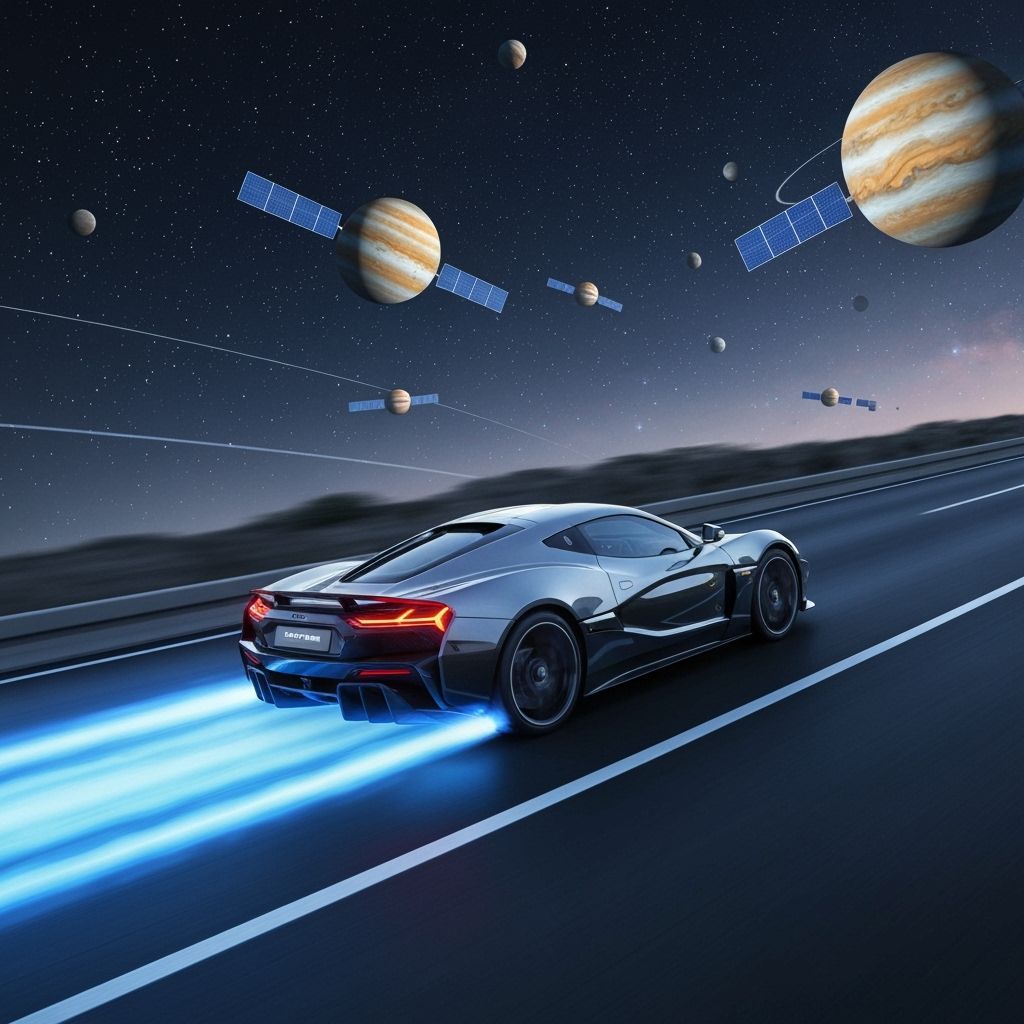 Rimac Navara Rockets Through Space on Futuristic Highway