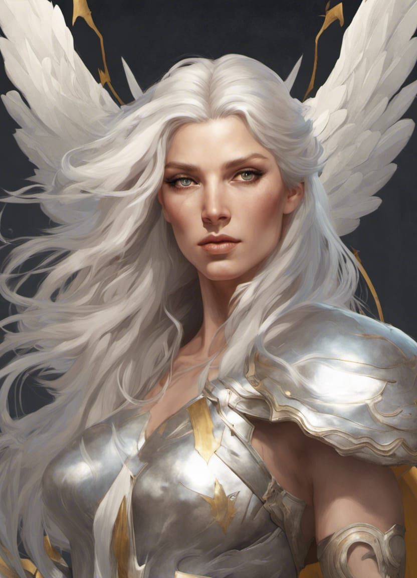 Valkyrie on Pegasus: Hyperdetailed Digital Art