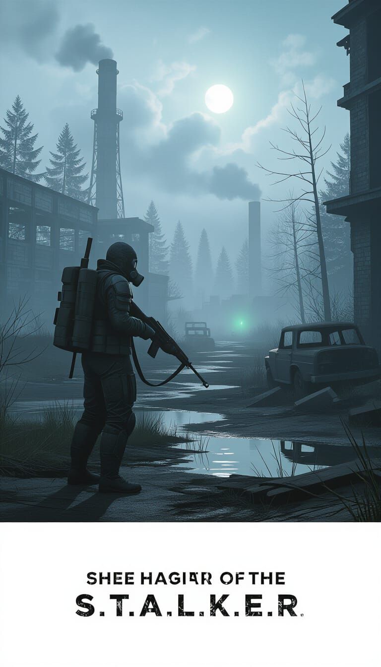 Post-Apocalyptic Stalker Explores Foggy Industrial Ruins