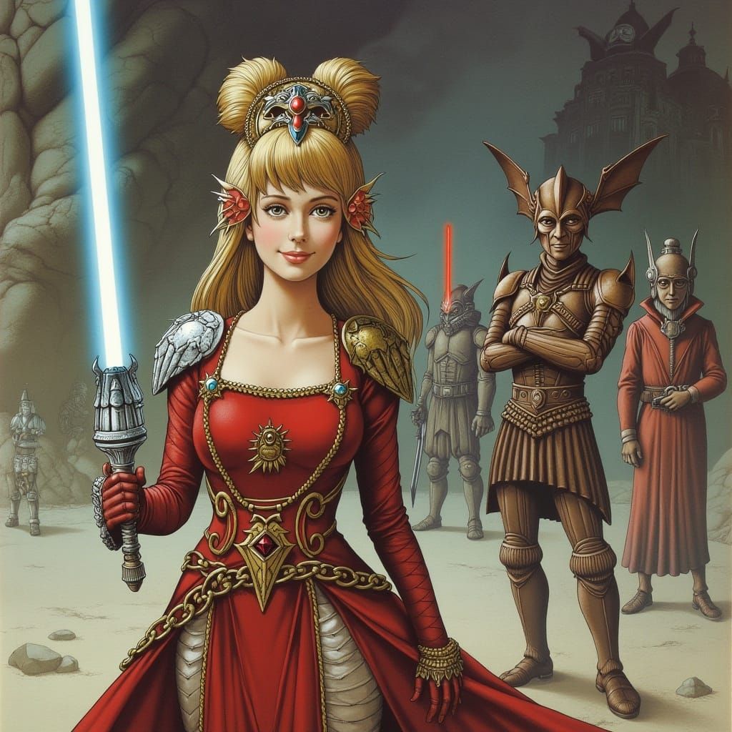 Star Wars Princess and Rebels in Arnold Style