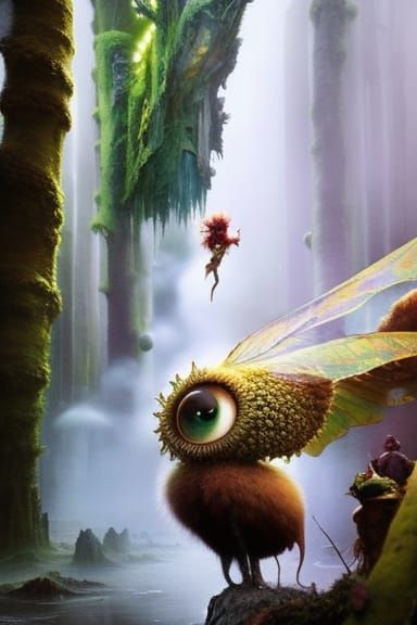 Fae Protector: Monster Creature in Fantasy Realm