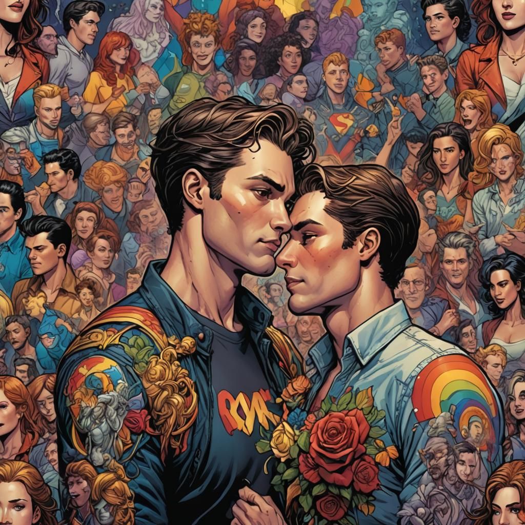 LGBTQ Pride Illustration in Comic Book Style