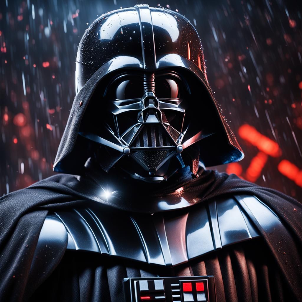 Darth Vader in Liquid Darkness: CGI Macro