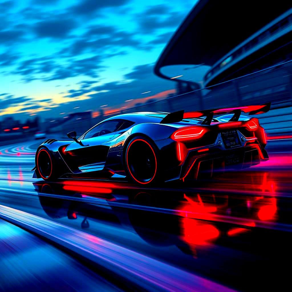 Hypercar on Racetrack: A High-Speed Visual