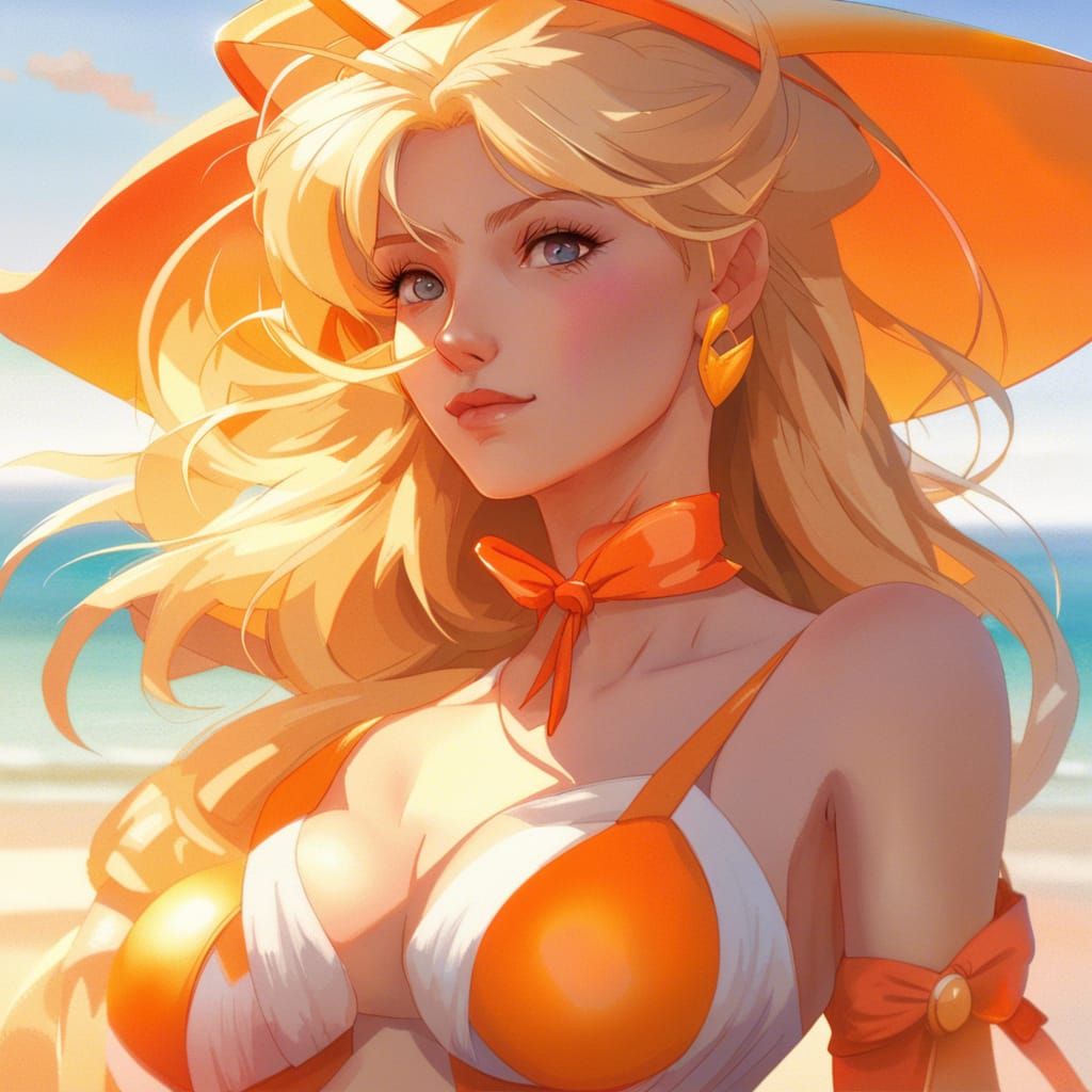 Sailor Venus Portrait on the Beach