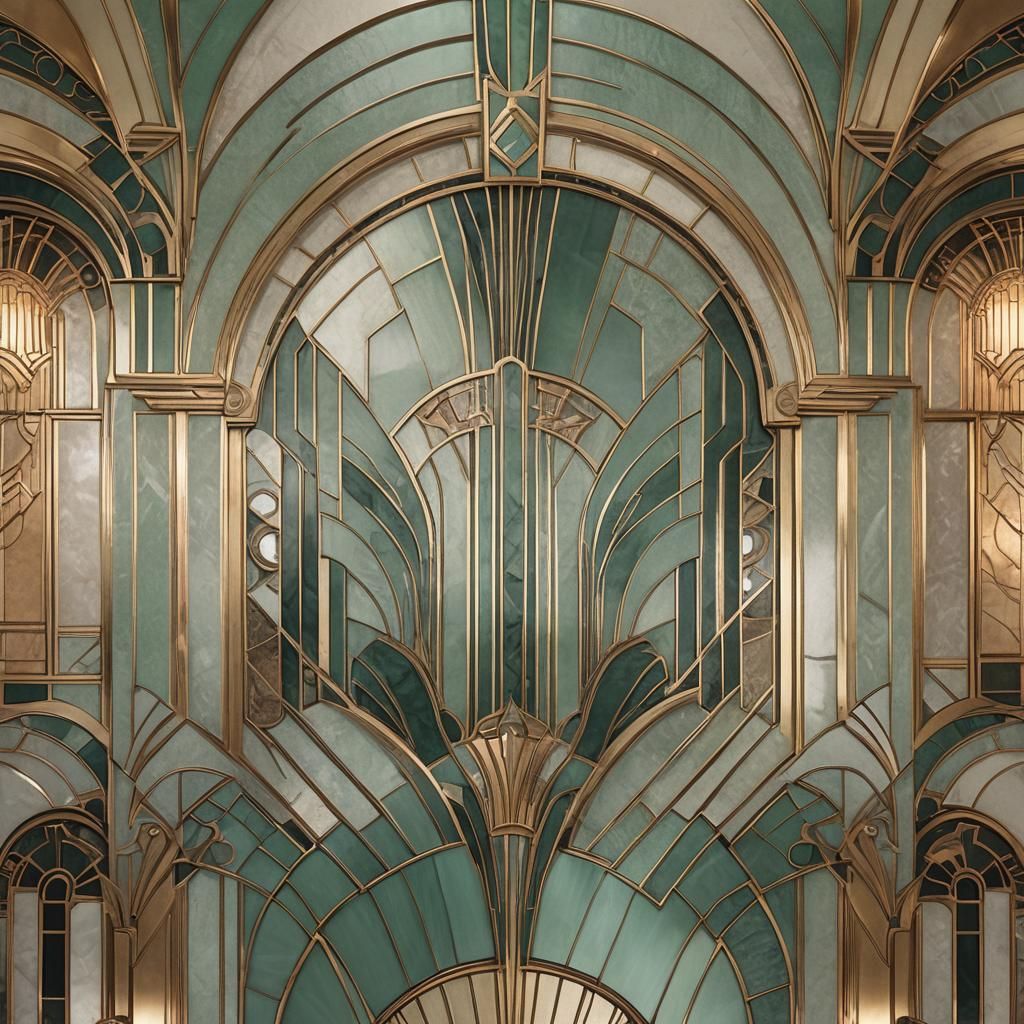 Paradoxical Art Deco Spatial Composition