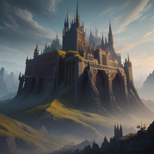 Fantastical Egg: Detailed Matte Painting in Deep Color