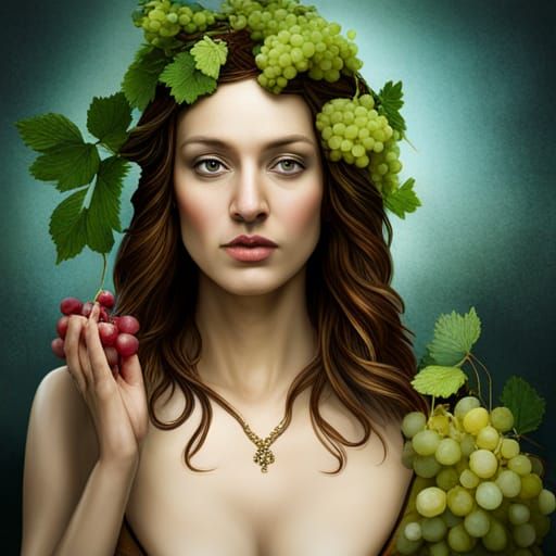 Greek Priestess Praying to the God of Wine