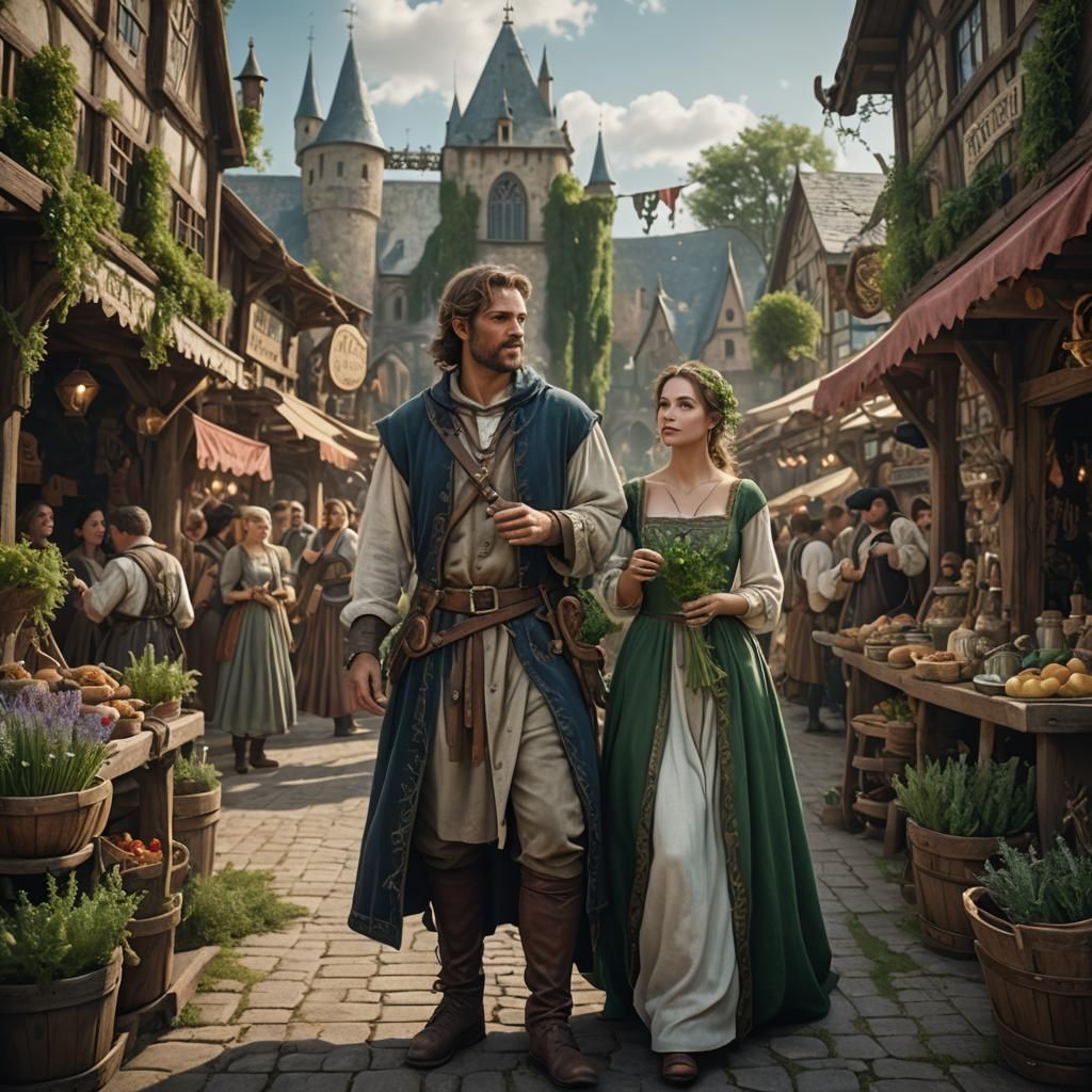 Medieval Fair: Detailed Matte Painting in Unreal Engine