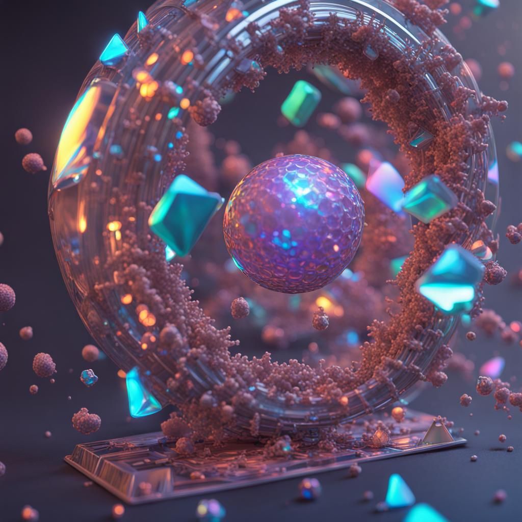 Intricate Hologram Projection as Splash Art