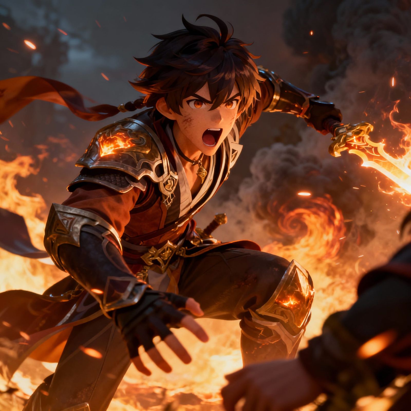 Hero's Desperate Love in Epic Anime Combat