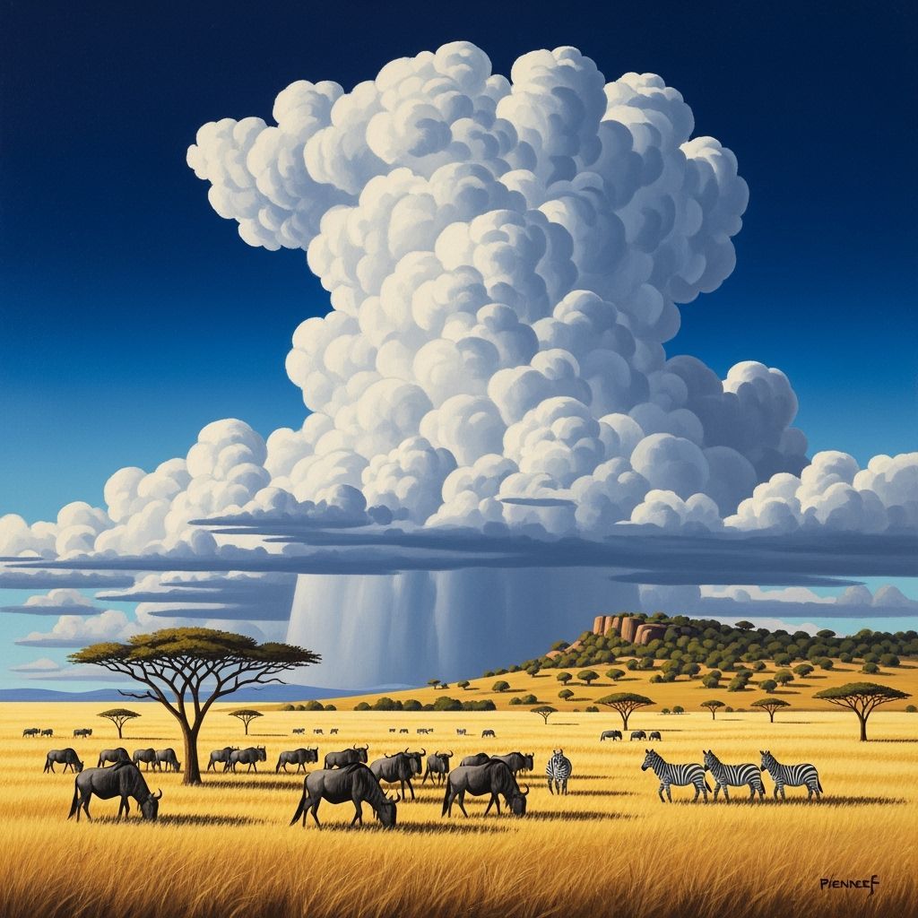 African Savannah Storm Painting in Jacob Hendrik Pierneef St...