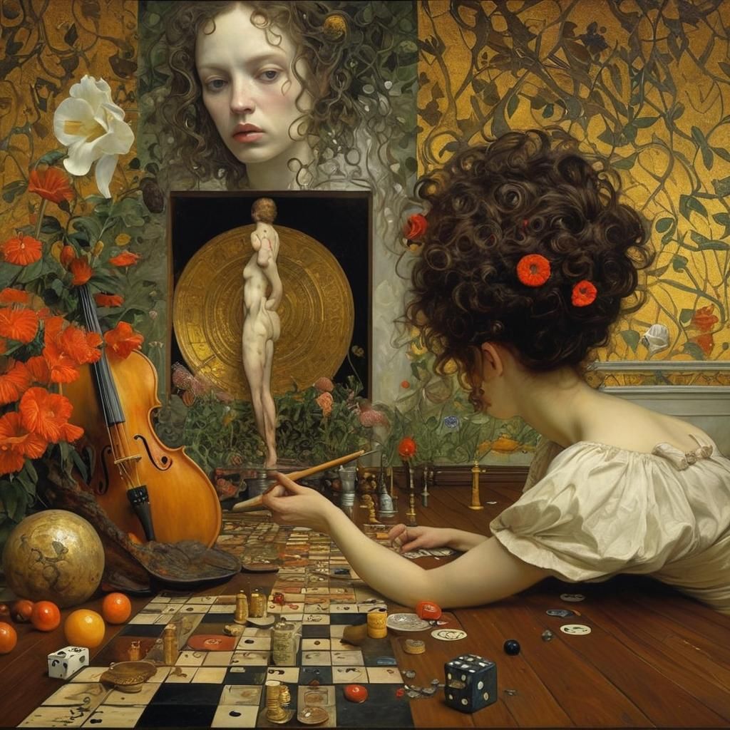 Surreal Zero Sum Game in Magical Realism Style