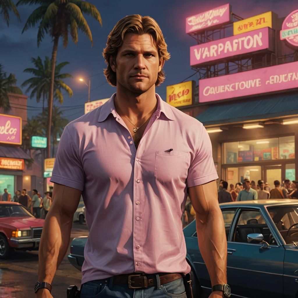 Shane Watson visits Vice City