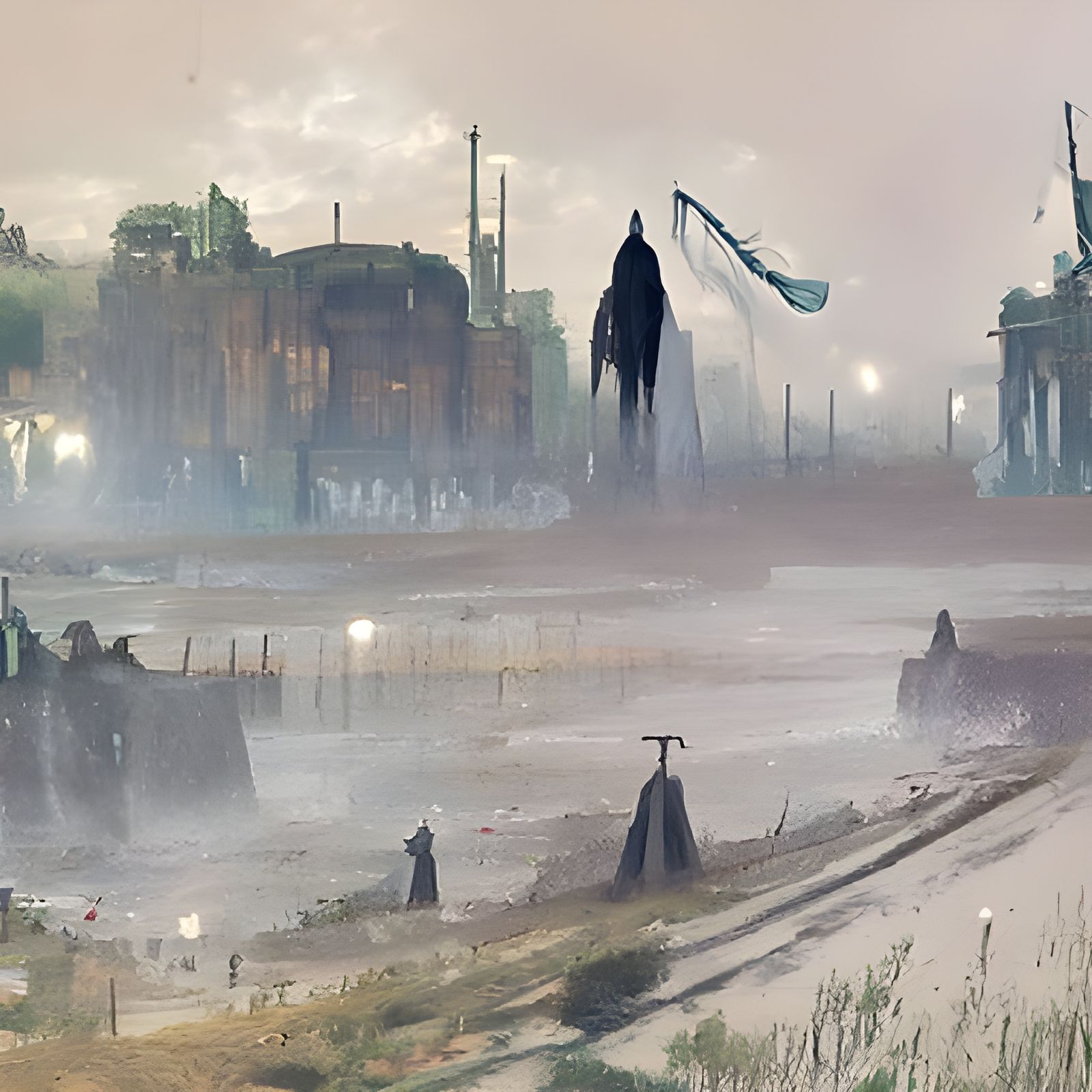 Grim Reaper in Gothic Dieselpunk Market