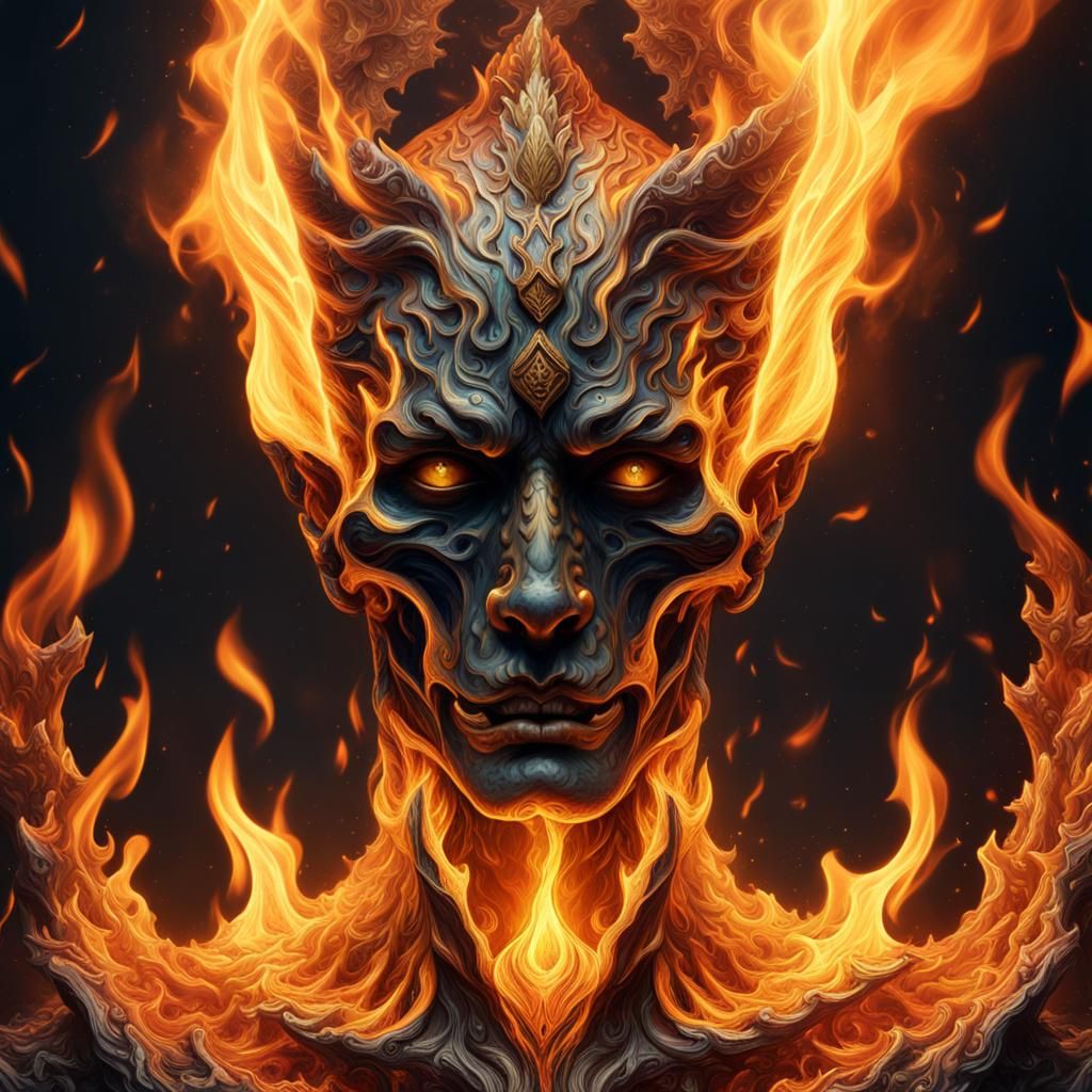 Mystical Flames of Psychedelic Surreal Love