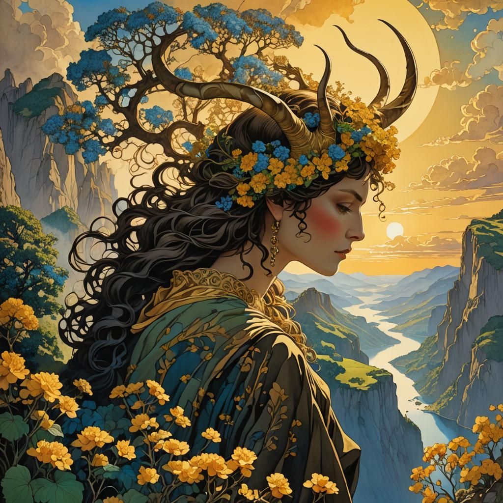 A Woman of the Horned People