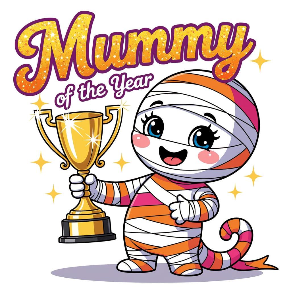 Cartoon Mummy Wins Trophy in Takashi Murakami Style