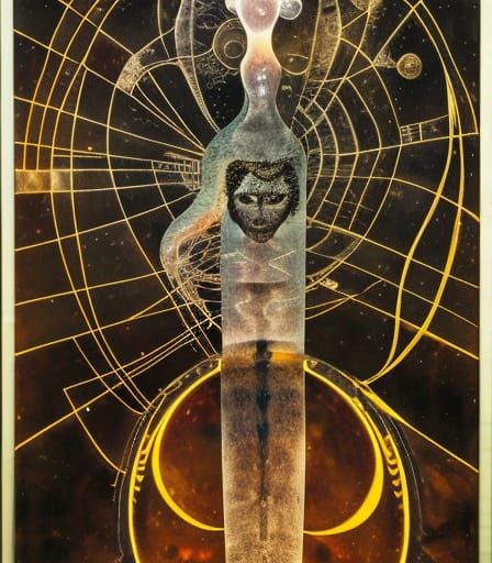 Abstract Fluid Cosmos: Remote Viewing in Venetian Glass Styl...