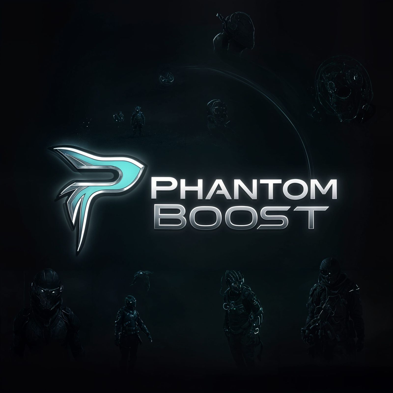 Sleek PhantomBoost Logo Conveys Speed and Efficiency in Futu...
