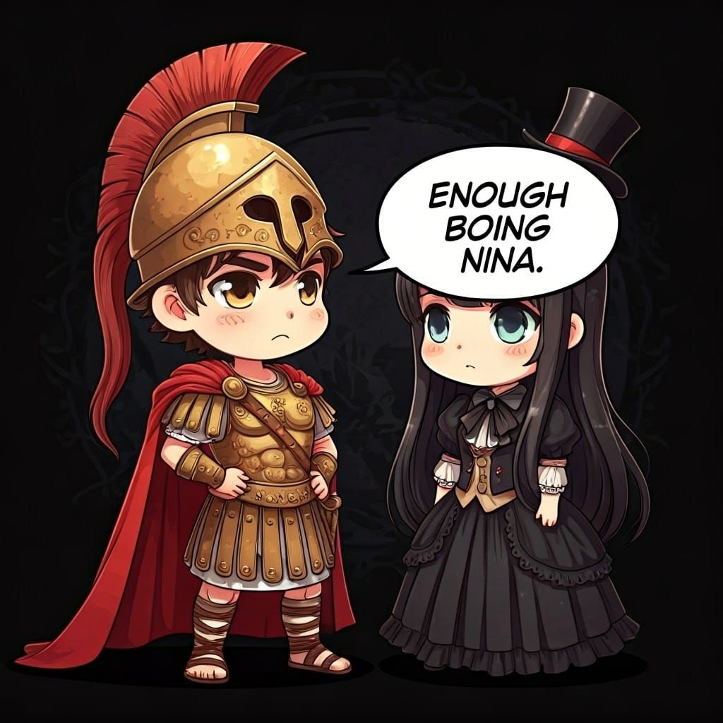 Cute Chibi Hero Confronts Time-Traveling Siren