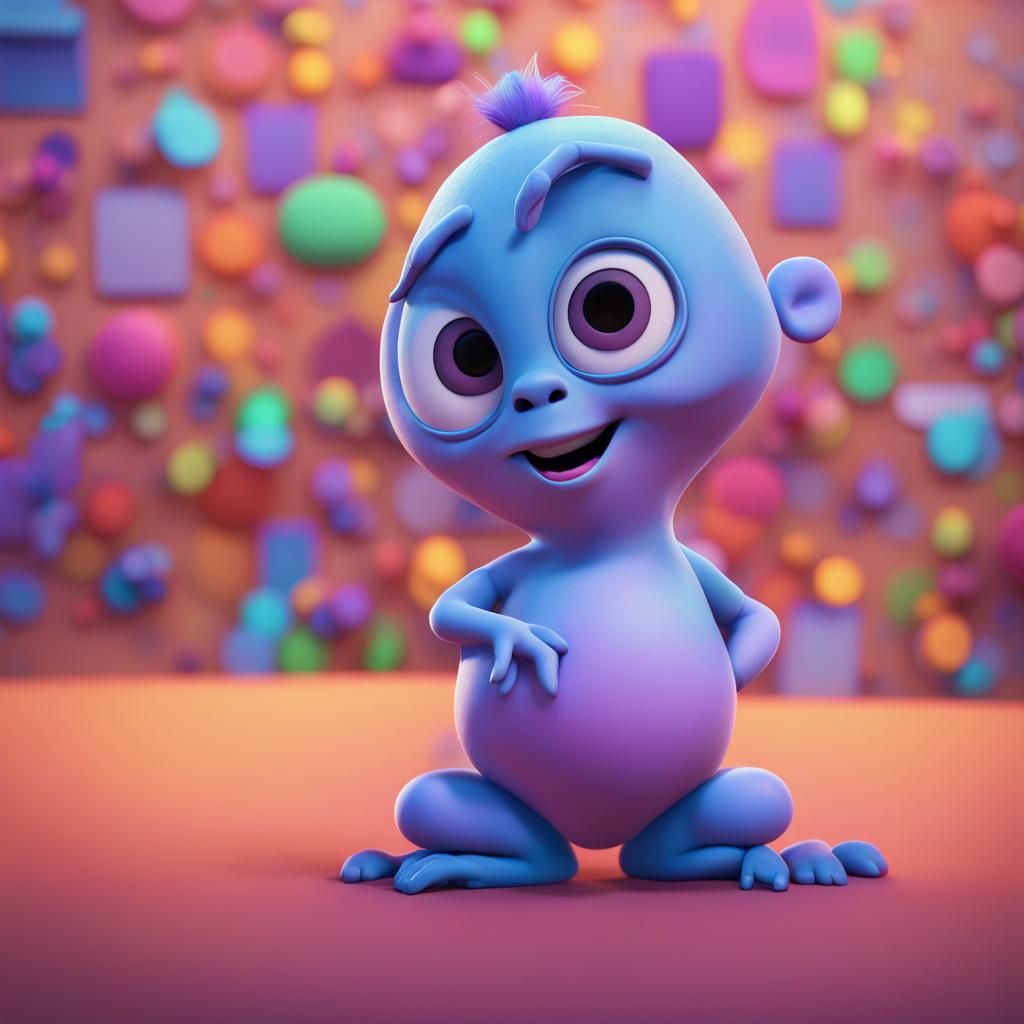 Vibrant 3D Render in Pixar Style