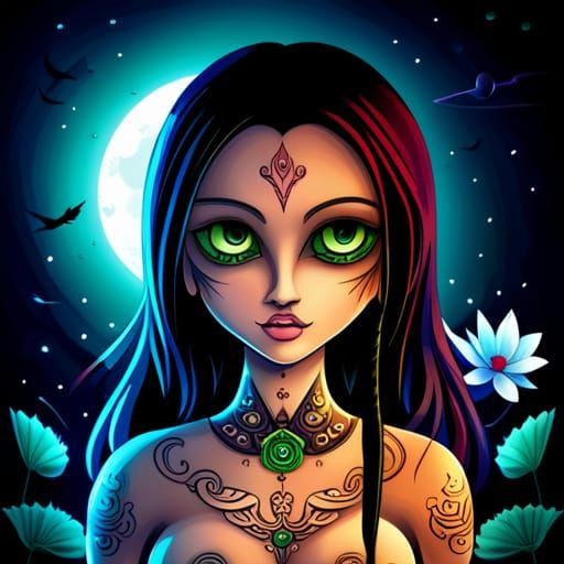 Voodoo Doll Princess of the Night: Fantasy Art