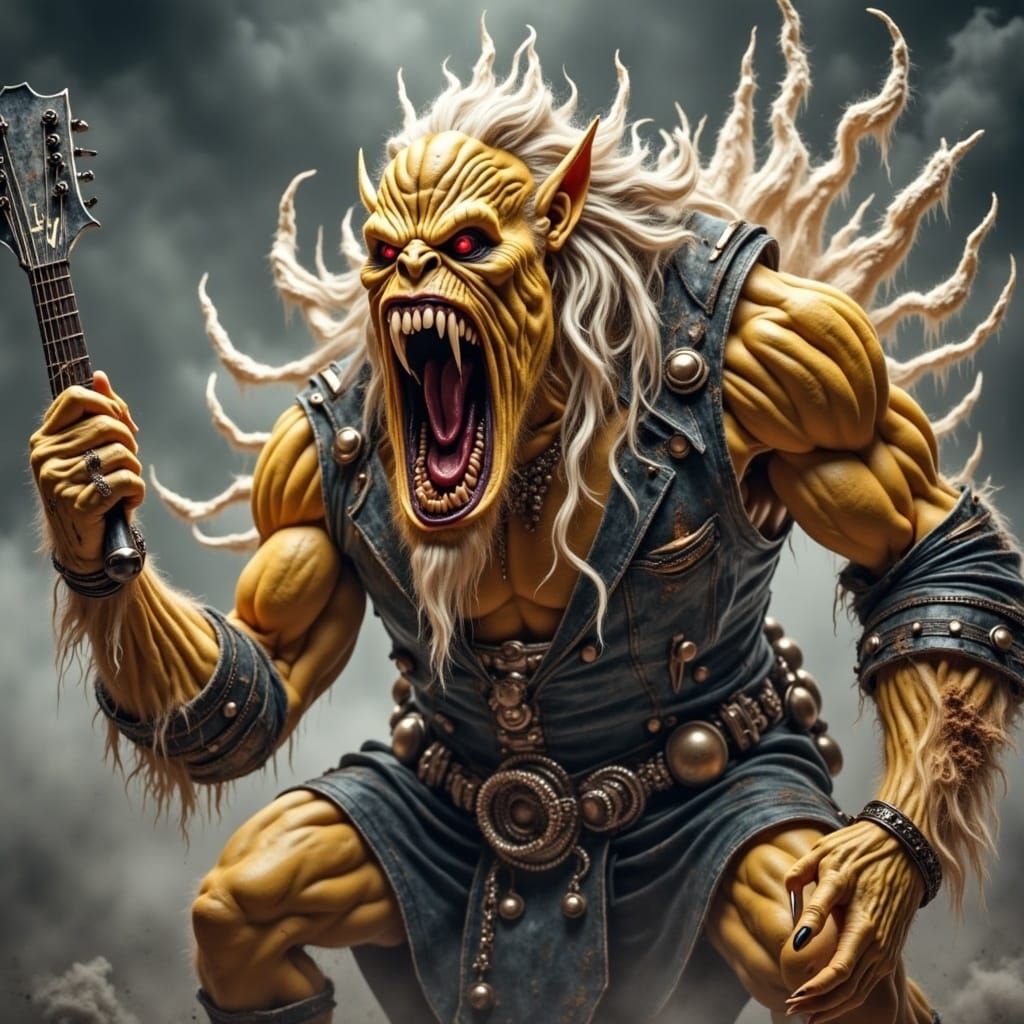 Screamo Musician Wails on Electric Guitar