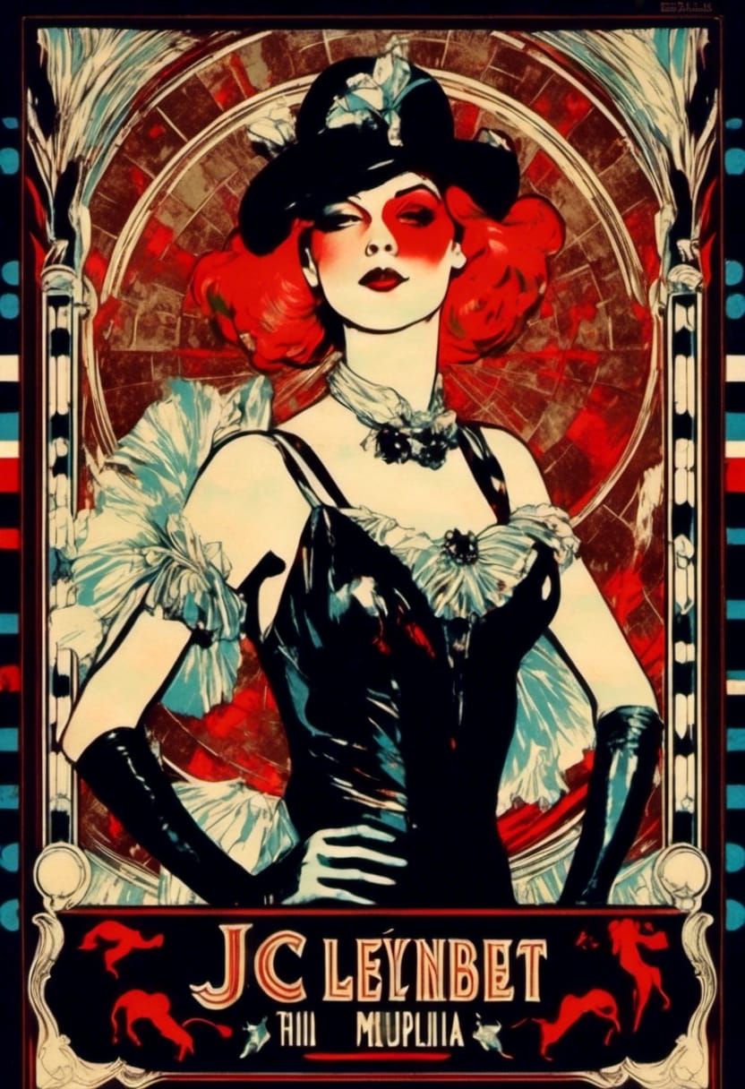 Berlin Cabaret Nightclub Poster in Leyendecker Style