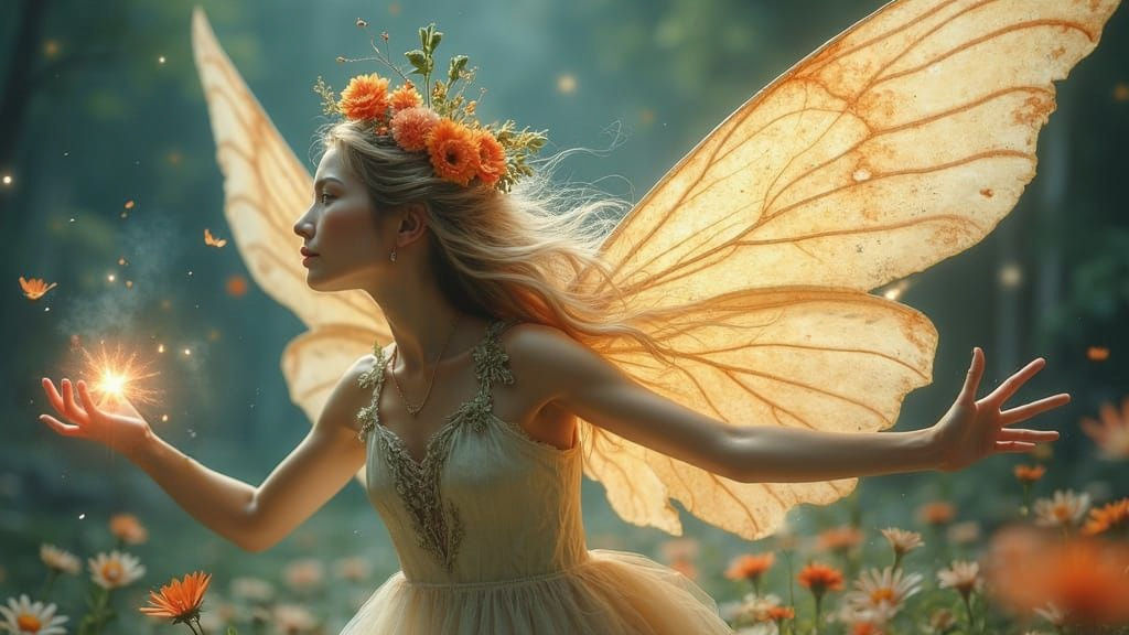 Enchanted Fairy Goddess in Ethereal Beauty