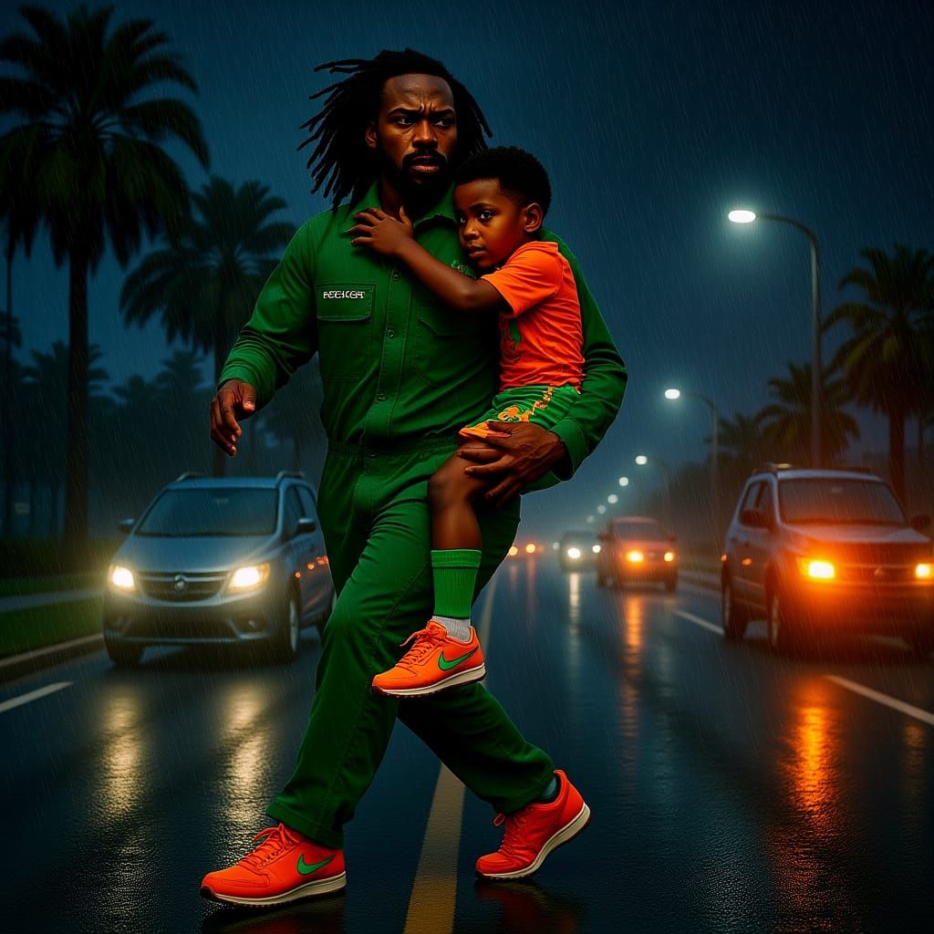 Heroic Rescue: Man Saves Boy in Stormy Orlando