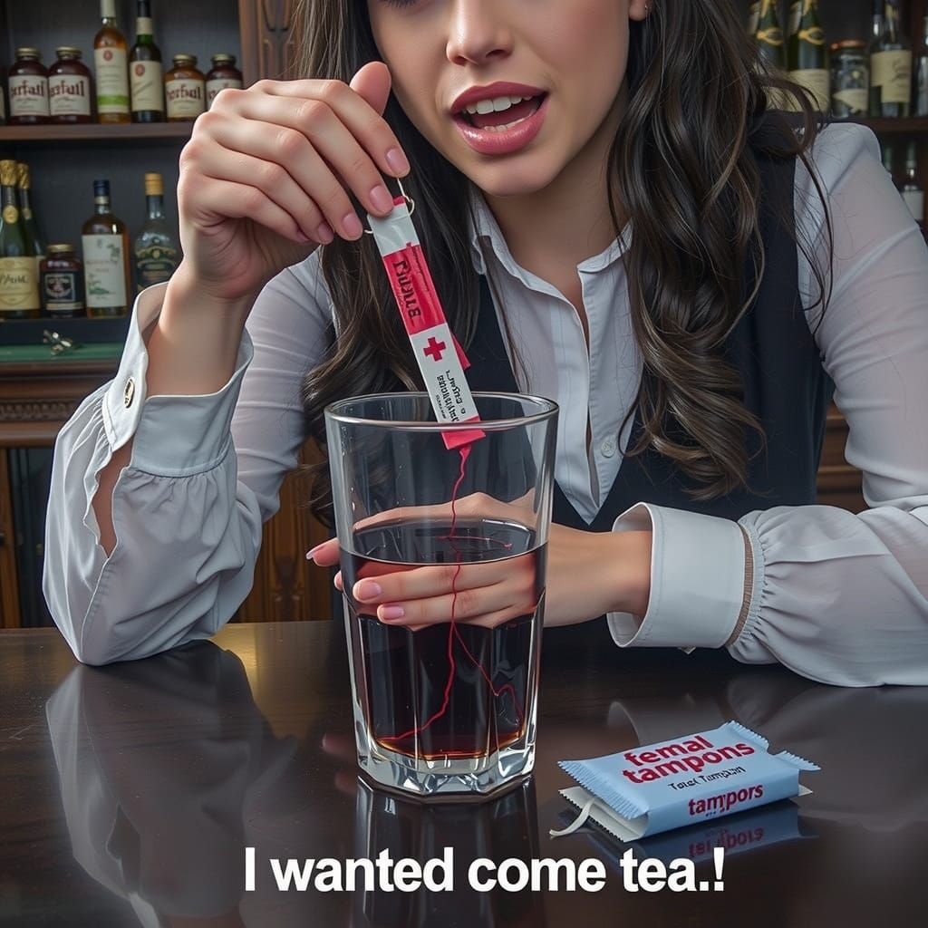 Vampire's Unconventional Tea Time in a Modern Setting