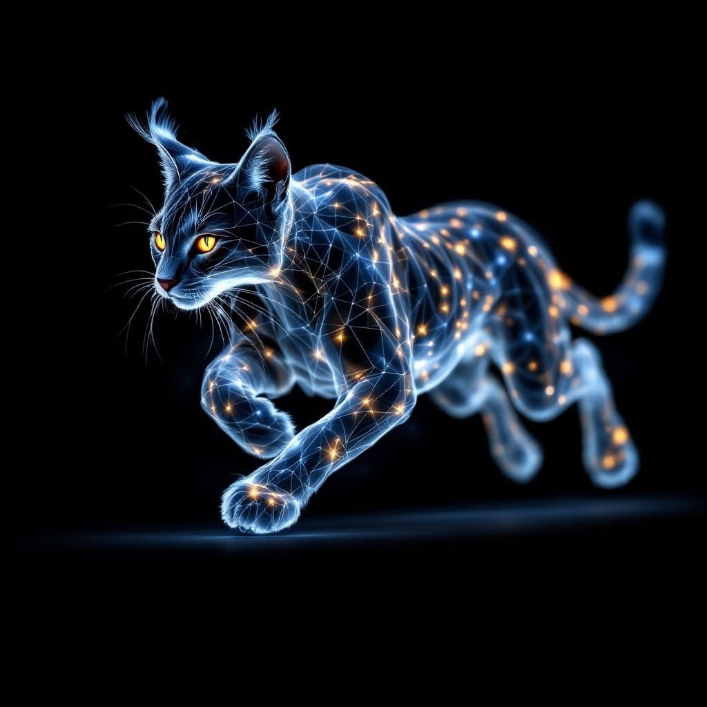 Caracal Lynx Hologram