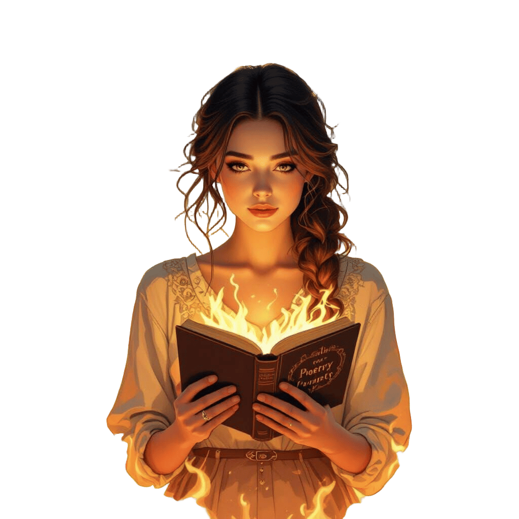 Poetry and Fire Book Cover Concept