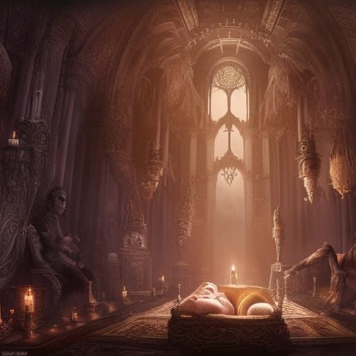 Dramatic Digital Painting of an Evil Witch