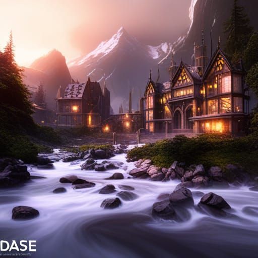 Fantastical Matte Painting with Deep Color