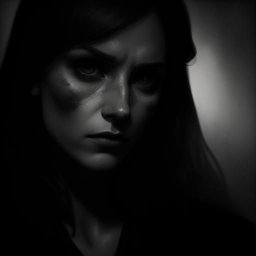 Dramatic Portrait in Chiaroscuro Lighting