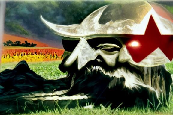 Communist Propaganda Poster: Behemoth Harvest