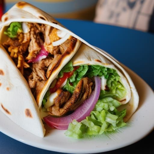 Delicious Shawarma Ready to Be Served