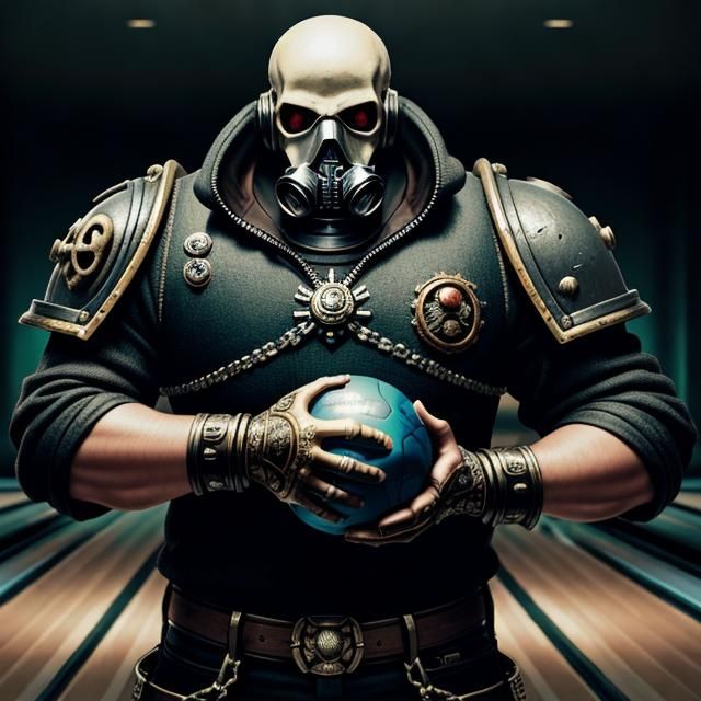 Warhammer 40k: Bloody Skull in Bowling Ball