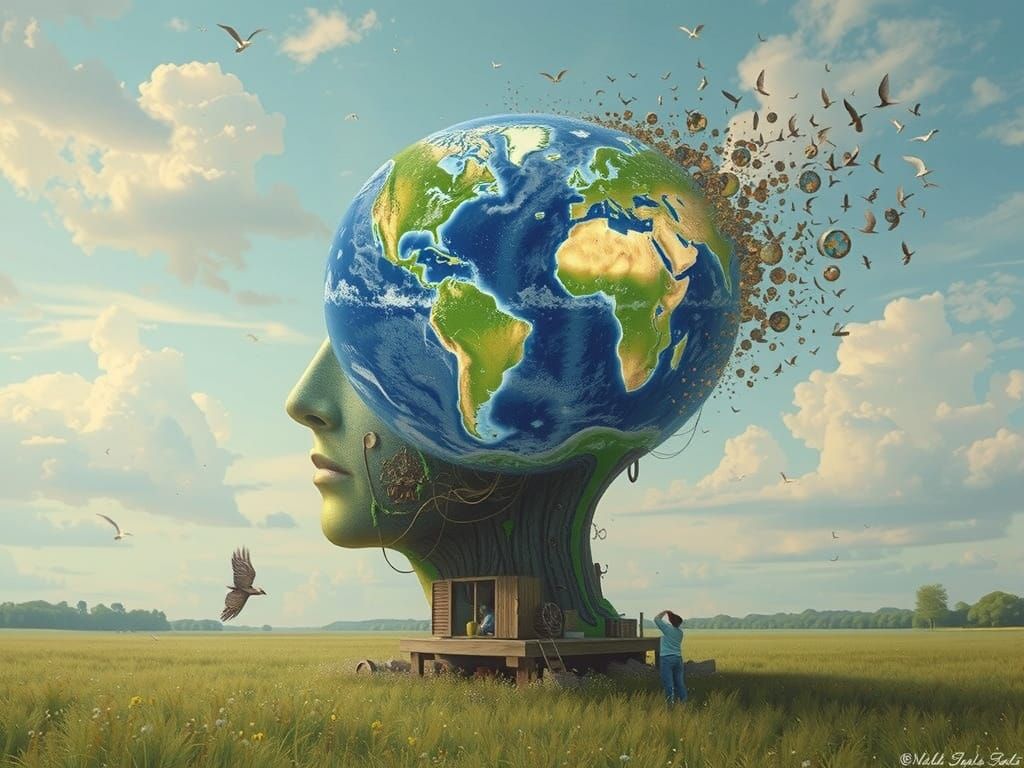 Surreal Dreamscape: Mind Emerges in Magic Realism Style