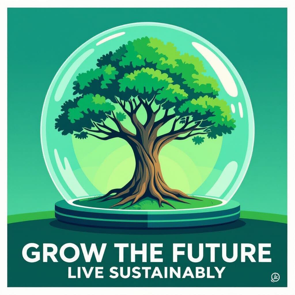 Eco Poster: Giant Tree in Glass Dome