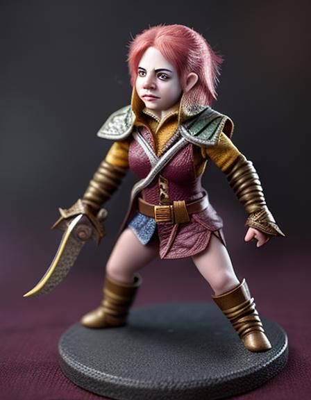 Halfling Duelist in Leather Armor Ready for Action