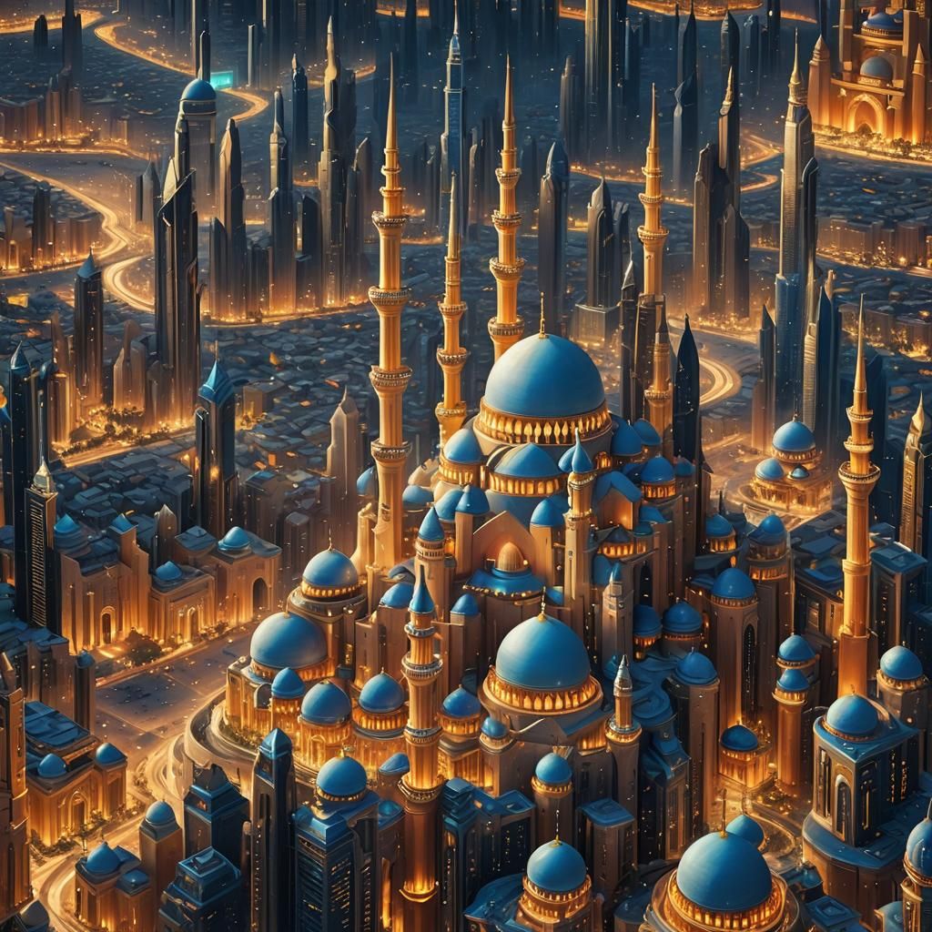 Futuristic UAE Cityscape Concept Art