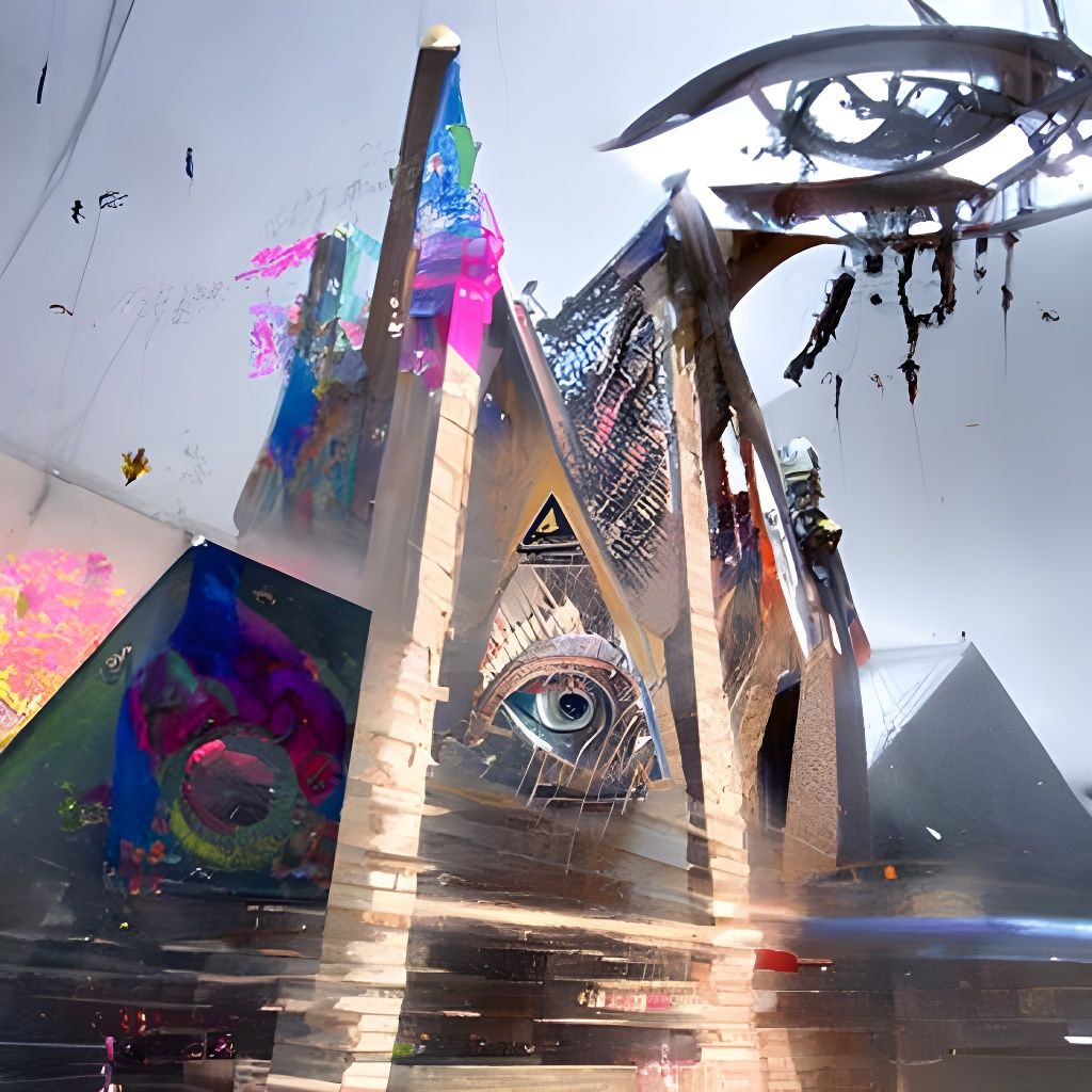 Glitched All Seeing Eye in Hyperreal Digital Art