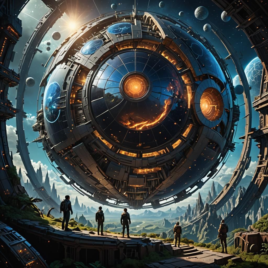 Epic Dyson Sphere Digital Matte Painting